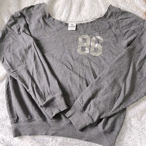 PINK by VS boat neck sweatshirt small